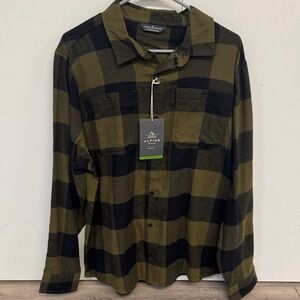 Alpine Green and Black Plaid Men's Shirt